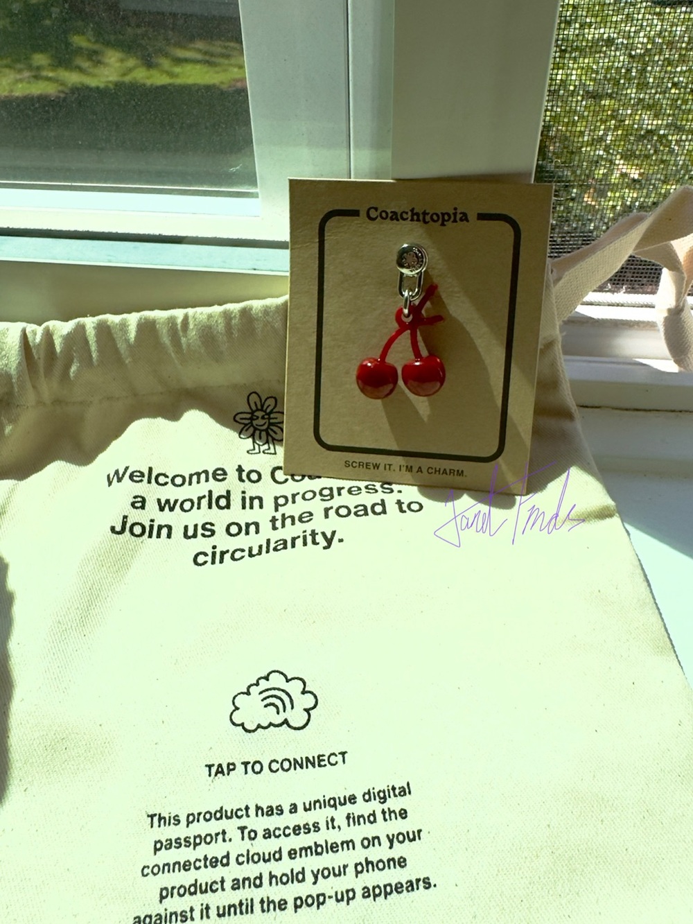 NWT 🍒Coachtopia Cherry Bag Charm
With Screwback
